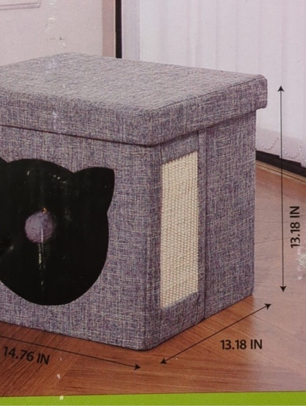 Vibrant Life Cat Cube Condo In GRAY, Satisfy your cat's desire to play and rest! - Picture 9 of 9